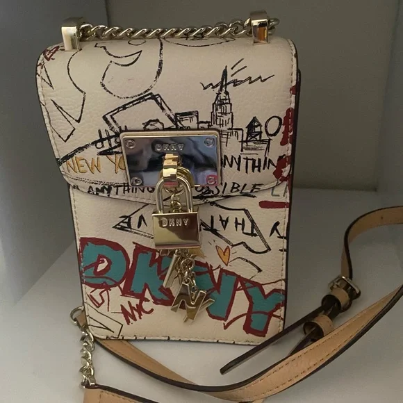 Dkny Elissa North SouthCrossbody Bag in Cream - Picture 7 of 9